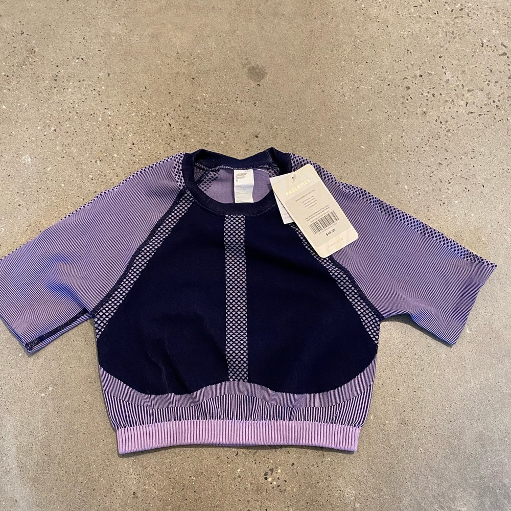 Fabletics Seamless Purple Crop Top